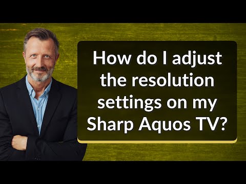 How do I adjust the resolution settings on my Sharp Aquos TV?