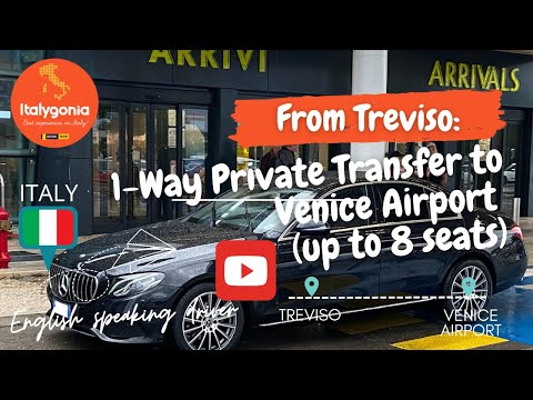 From Treviso: 1 - Way Private Transfer to Venice Airport ( up to 8 seats )