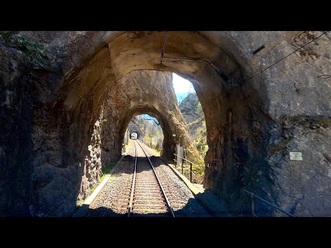 ★ 4K 🇨🇭 Tilt train Delémont - Biel/Bienne cab ride [04.2021] Führerstandsmitfahrt im Jura