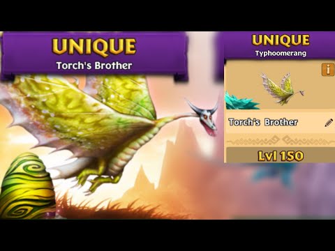 TORCH'S BROTHER Max Level 150 Titan Mode - Unique Typhoomerang - Dragons:Rise of Berk