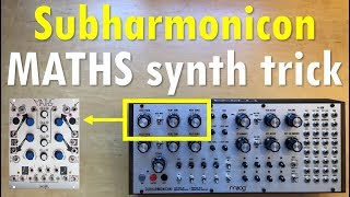 Video thumbnail for Synth trick: How mimic a Subharmonicon with Maths by Make Noise by loopop
