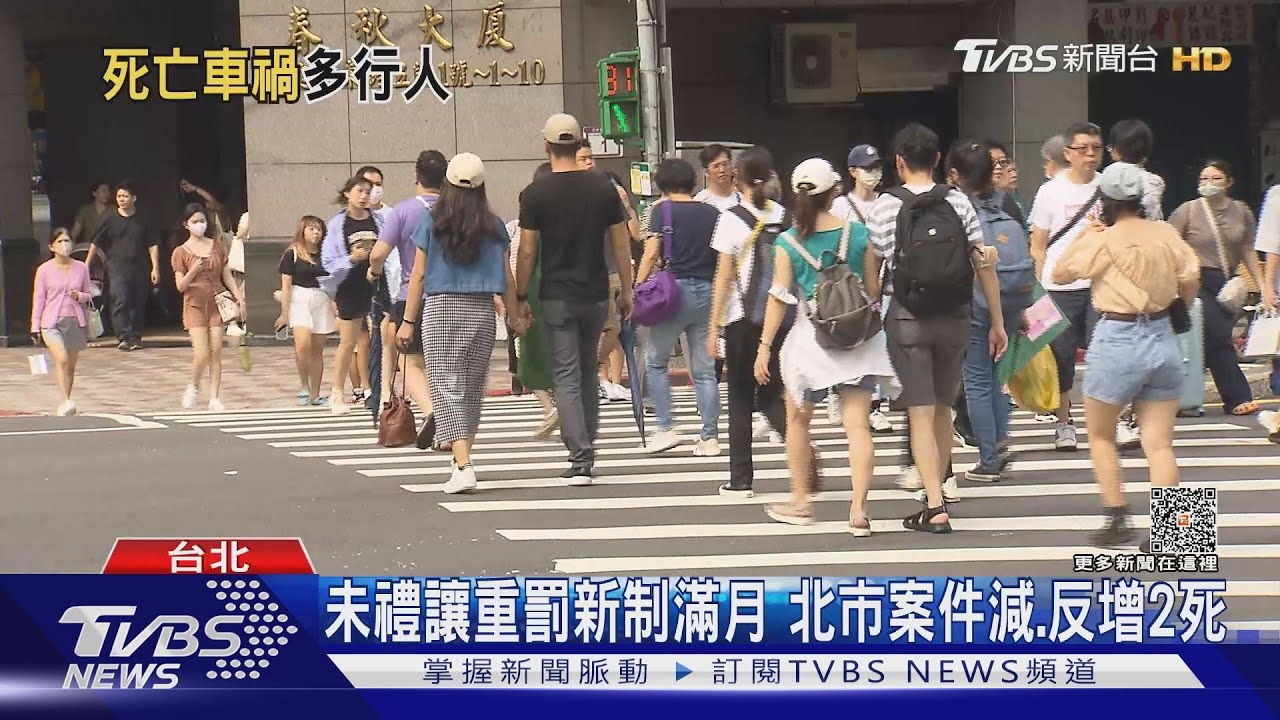未禮讓重罰新制滿月 北市案件減、反增2死