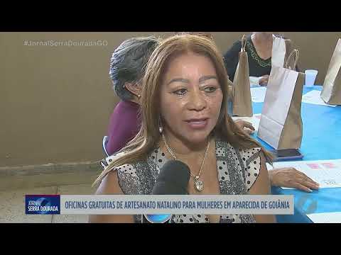 Oficinas gratuitas de artesanato natalino para mulheres em Aparecida de Goiânia