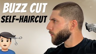 #1.5 Guard Buzz Cut Taper Fade Self-Haircut Tutorial | How To Cut Your Own Hair