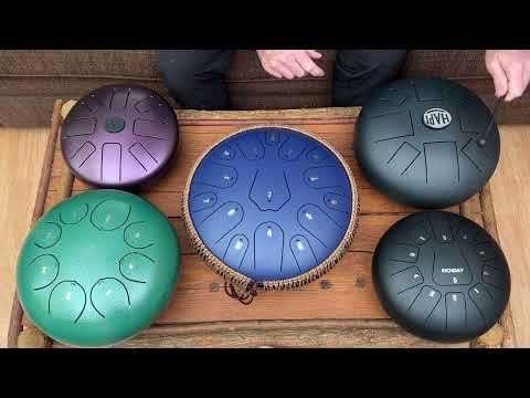 REGIS Steel Tongue Drum 6 Inch 8 Notes, Rain Drum Style Calming Percussion Instrument for Relaxation & Meditation, Musical Gift for Adults & Beginners(red) video review thumbnail