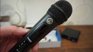 Video thumbnail for AKG WMS40 Mini2 Vocal/Instrumental Dual US45A/C by Kicsomagolva