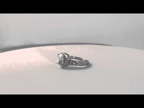 3.10 CTW Ideal Cut Cubic Zirconia Engagement Ring Set in Sterling Silver