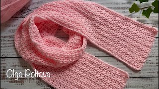 Easy Crochet Scarf Tutorial. One-Skein Project (Beginner Friendly)