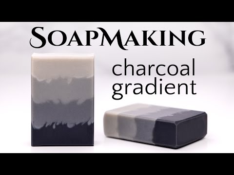 Charcoal Gradient Pointy Layers Soap Making