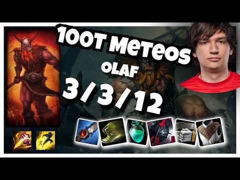 100T Meteos Olaf JUNGLE (3/3/12) vs Kayn Gameplay Replay - Patch 10.22