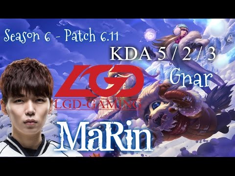 LGD MaRin GNAR Top vs Quinn - Patch 6.11 KR | League of Legends