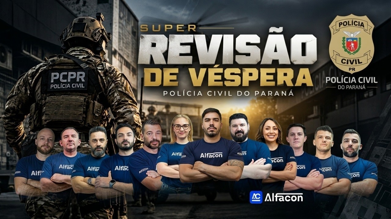 SRV PCPR Revisão Agente Ao Vivo Gratuito Banca FGV Concursos AlfaCon