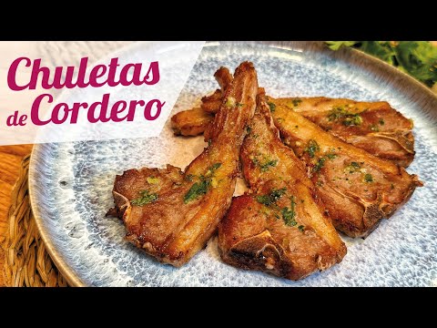 CHULETAS DE CORDERO A LA PLANCHA CON AJO Y PEREJIL