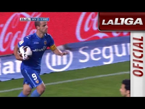 Gol de Roberto Soldado (2-2) en el Sevilla FC - Valencia CF - HD