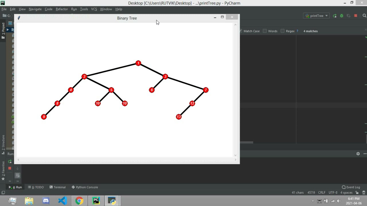 Binary Tree Printer & Binary Search Tree Maker in Python ( Tkinter )