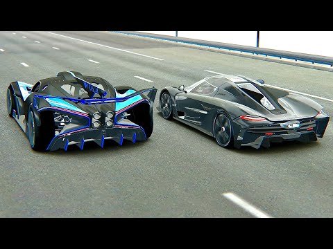 Bugatti Bolide vs Koenigsegg Jesko Absolut - Drag Race 20 KM