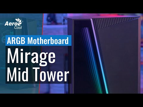 AEROCOOL PGS MIRAGE-G-BK-V1 ARGB dėklas video