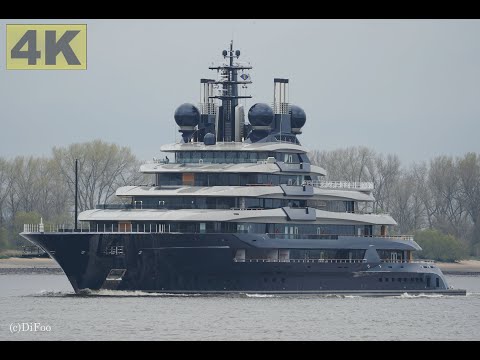 New Lürssen Project LUMINANCE on April 20, 2023 on the first shipyard test drive near City Brake Utw