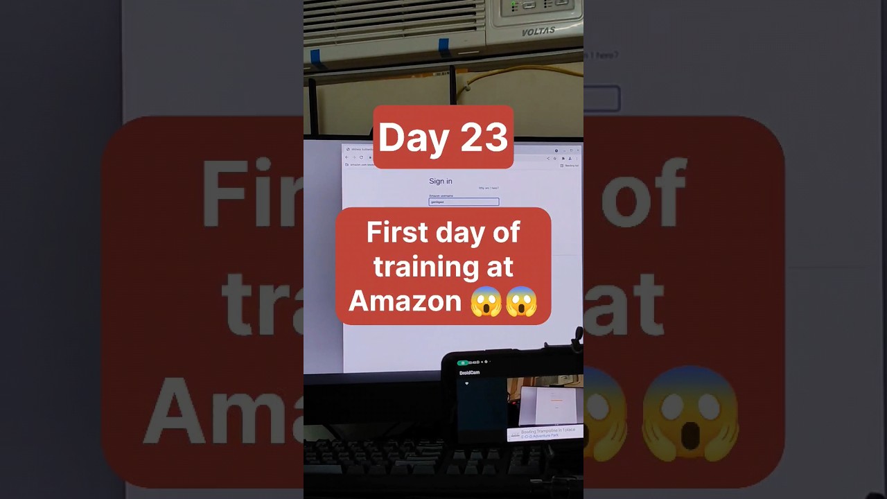 First day of training at Amazon 😱... Day 23 #minivlog #amazon #jobs #job #jobsearch #freelancing