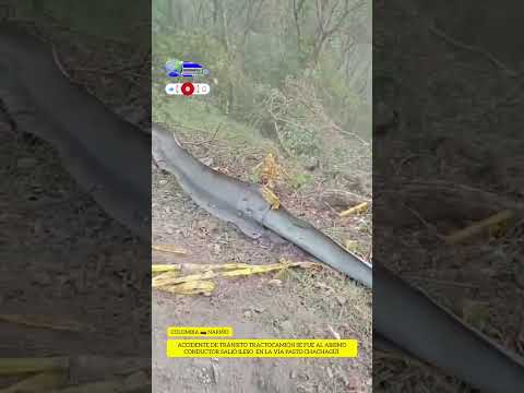 🚨⚠️ ACCIDENTE de tránsito, tractocamión cae al abismo conductor sale ileso en la vía Pasto Chachagüí