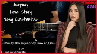 Jeepney Love Story - Yeng Constantino (Guitar Cover With Lyrics &amp; Chords)
