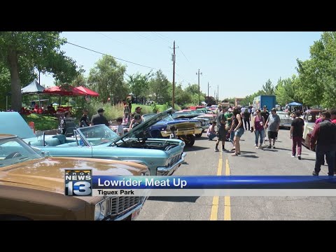 Lowriders roll into Tiguex park for Meat Up event