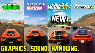 The Crew MOTORFEST VS Forza Horizon 5 VS NFS Unbound VS The Crew 2 |Graphics/Gameplay/Sound/Handling