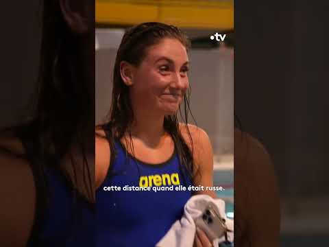 Philippe Lucas assiste au nouveau record de France d'Anastasiia.