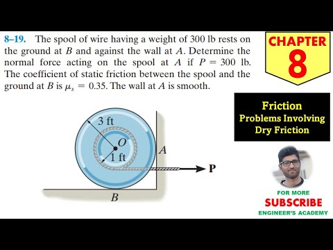 8-19 Friction - Chapter 8 | Hibbeler Statics 14th ed | Engineers Academy
