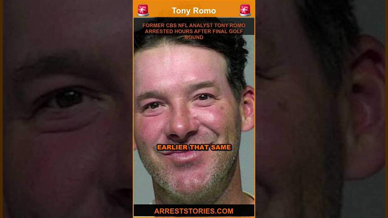 FORMER CBS NFL ANALYST TONY ROMO ARRESTED HOURS AFTER FINAL GOLF ROUND