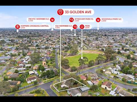 33 Golden Avenue, Werribee, VIC 3030, 3 slaapkamers, 1 badkamers, House