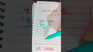 Divisão com vírgula e zeros #matemática #divisão