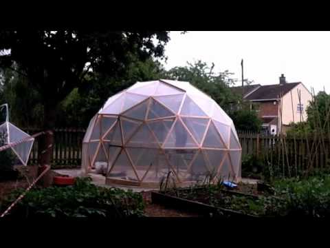 Building a geodesic dome greenhouse: time lapse video