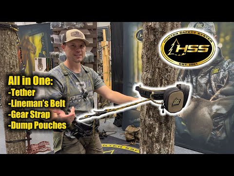 HUNTER SAFETY SYSTEM SLAP STRAP | THE BEST LINEMANS BELT, TETHER, GEAR HANGER AND DUMP POUCH COMBO
