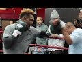 JERMALL CHARLO PUNISHES THE MITTS WITH HUGE POWER! DRILLS COMBINATIONS AHEAD OF KOROBOV FIGHT