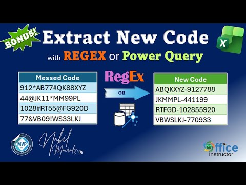 Extract Clean Code with REGEX or Power Query - Advanced Excel
