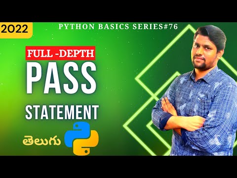 76 Python Pass Statement In Telugu Loop Control Statement In Python Python Telugu