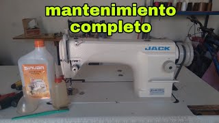 como hacer el mantenimiento y cambio de aceite a la maquina de coser recta industrial paso a paso.