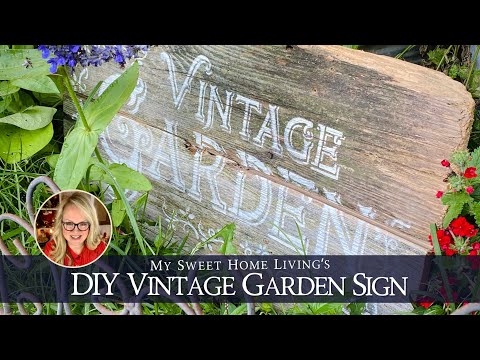 DIY Garden Sign Vintage Barn wood craft decor art
