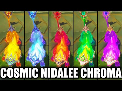 All Cosmic Huntress Nidalee Chroma Skins Spotlight (League of Legends)