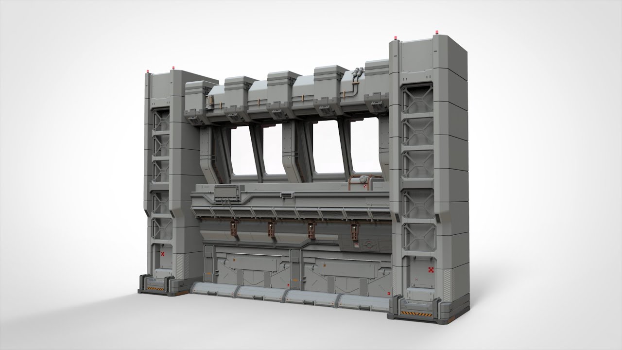 Ambiente modulare di fantascienza 5 Modello 3D