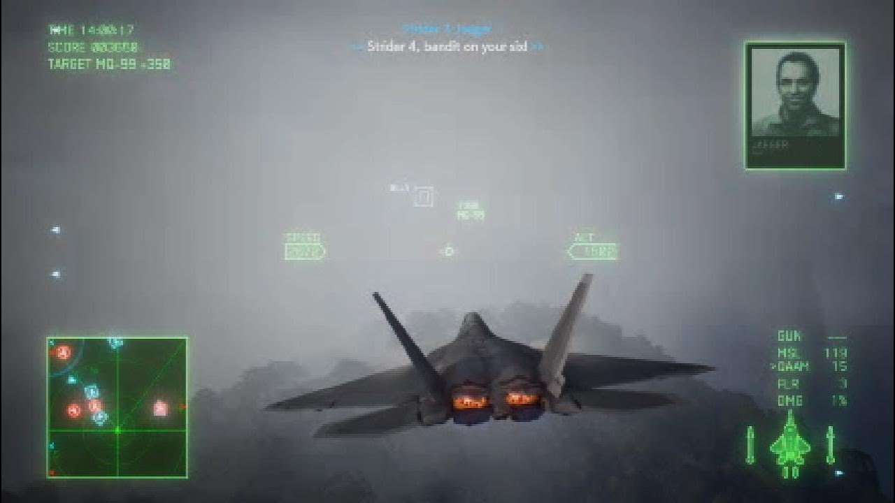 A very close call in Ace Combat 7
