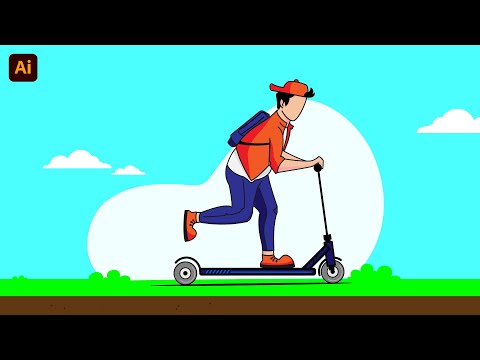 Flat Vector Character illustration Adobe illustrator Character Design process Hindi