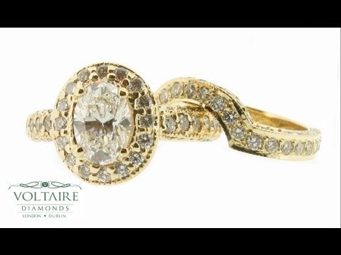 Yellow Gold Halo Style Engagement Ring - ER 1170