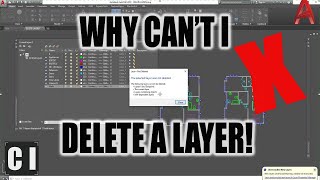 AutoCAD How To Delete Layers with Objects and Other Layers that Won