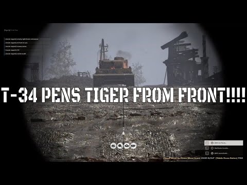 Hell Let Loose- T-34 Pens Tiger 1 from the Front!!