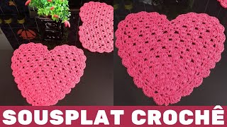 SOUSPLAT CORACÂO DE CROCHÊ PASSO A PASSO