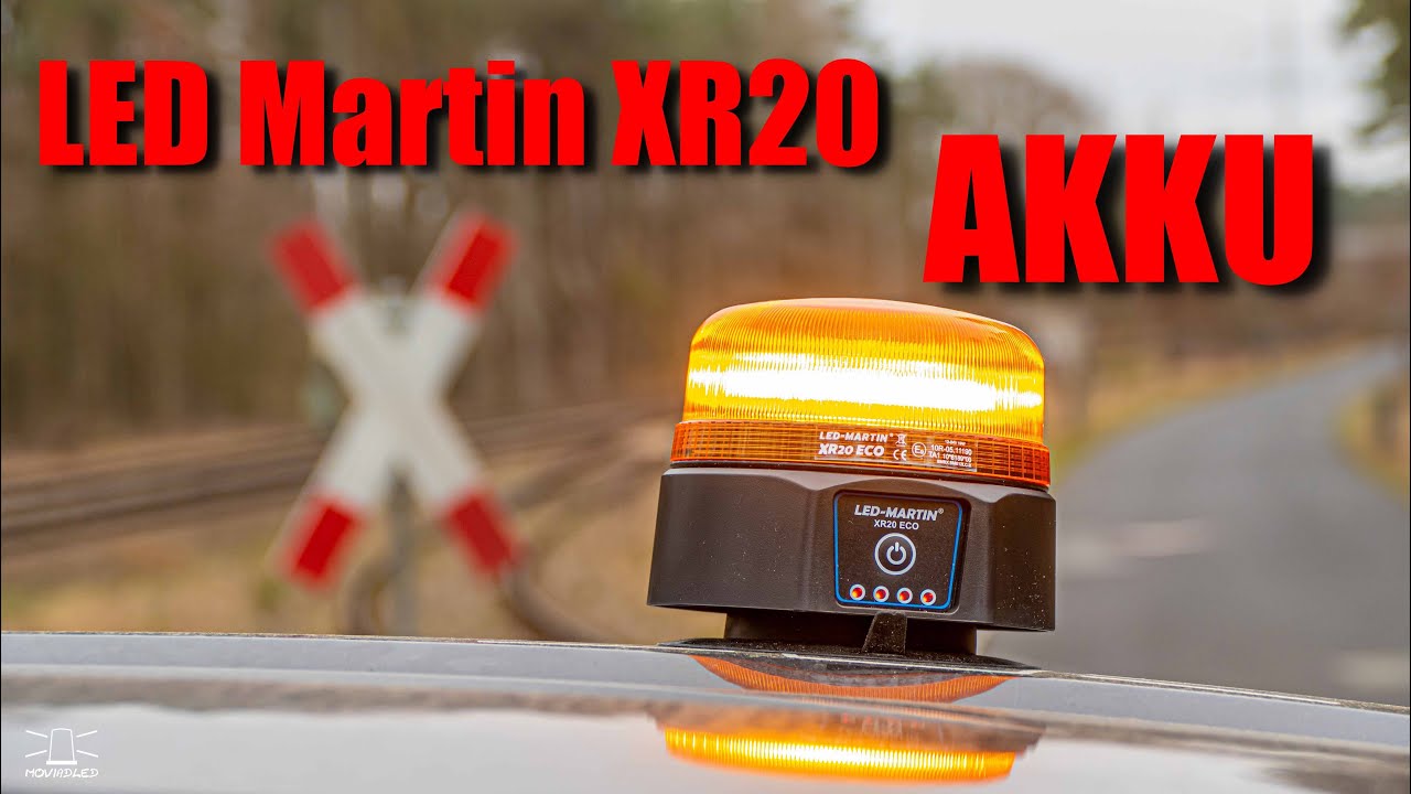 LED-MARTIN® - XR20 ECO Rundumleuchte - gelb - Magnet - AKKU - USB