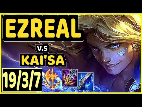 JUZINHO (EZREAL) vs KAI'SA - 19/3/7 KDA BOTTOM ADC GAMEPLAY - BR Ranked GRANDMASTER