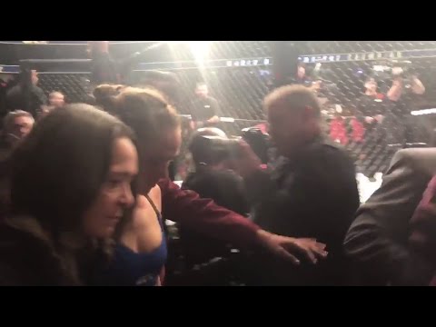 Ronda Rousey Walks Out Of Octagon After Amanda Nunes Knockout - UFC 207